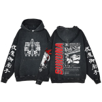 Anime Jujutsu Kaisen Satoru Gojo Lahe Graafilise Prindiga Kapuutsiga Meeste Naiste Pesitud Puuvillane Huppar Vabaaja L&otilde;tv Dressipluus Pullover L punane/must