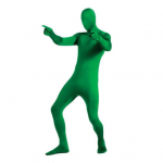 Stage Performance t&otilde;mblukuga kombinesoon T&auml;ielik Halloweeni karnevali cosplay kohandatud nahk 140cm roheline