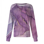 Naiste pikkade varrukatega mustriga tasku t&ouml;&ouml;tav p&uuml;stkrae &Uuml;herealine kaitsekombinesoon kardigan jakk top M sinine