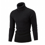 V&auml;ljas Meestemood Talv Slim Pikkade Varrukatega Soe Kootud K&otilde;rge Kaelusega &Uuml;hev&auml;rviline Pullover Kampsun Meestele Elegantne &Scaron;ikk Mugav &Uuml;hev&auml;rviline Kootud R&otilde;ivas XXXL must