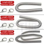 32mm 60/100/150cm &otilde;hkdiisel seisuk&uuml;te roostevabast terasest v&auml;ljalasketoru Kahekihiline ilma korgita v&auml;ljalasketoru + 2 klambrit Webasto k&uuml;ttekehale 60CM