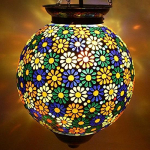 Suure sf&auml;&auml;rilise lillekujulise disainiga klaasist ripplamp elamiseks Kodukaunistuseks T&uuml;rgi lamp mitmev&auml;rviline, pirn ei kuulu komplekti