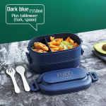 Mikrolaineahjus l&otilde;unakast t&auml;iskasvanutele pikniku toidukonteinerite kooli kaasaskantav Jaapani Bento l&otilde;unakarp lastele Kawaii armas l&otilde;unakast China sinine