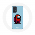 Coque Maniacase pour Samsung Galaxy A32 4G Among Us jeu vid&eacute;o Fond bleu
