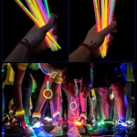 B&acirc;tons Lumineux Fluorescents Pour F&ecirc;te, 100 Pi&egrave;ces, Brille Dans La Nuit, Accessoires De D&eacute;coration Pour F&ecirc;te