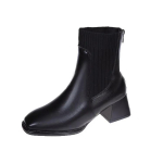 Naiste kingad Basic kandilise varbaga naiste saapad Elegantne kleit Kingad Mugavad k&otilde;rge kontsaga poolsaapad Botines Para Mujeres 35