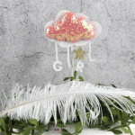 2 TK kaunid pilved Gilr/Boy Cake Topper koogilipud k&uuml;psetuskaunistused 2pcs roosa