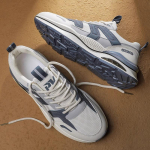 Meeste spordijalatsid Forrest Gump Shoes, 2024. aasta suvi, uued vabaaja jooksujalatsid, paksu talla k&otilde;rgust suurendavad paeltega m&auml;gironimise jalatsid 39 hall v&auml;rv