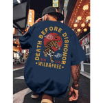 Suvine Urban Fashion Meeste T-s&auml;rk igap&auml;evane vabaaja l&uuml;hikeste varrukatega top Outdoor Street Comfort T-s&auml;rk V&auml;rviline dinosauruse mustriga T-s&auml;rk S