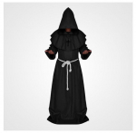 Halloweeni keskaegse munga n&otilde;ia preestri kost&uuml;&uuml;m r&uuml;&uuml; cosplay ja laval esinemise jaoks XL