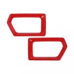 2 tk Punane ABS Esistange Iluv&otilde;re Katte Grill Jeep Compass 2024 2024 Autotarvikud punane