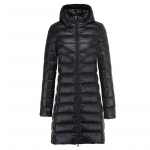 Naiste talvine pikk mantel Eemaldatav kapuuts Kerge mantel n&auml;htamatu t&otilde;mblukuga vabaaja mantel kaasaskantav v&auml;lisriided kotiga M punane