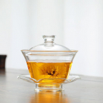 V&auml;rviline kuumakindlast klaasist kaanega kauss teetass Hiina teetassid Gaiwan teekann Gaiwan reisimiseks Tureen Gai Wan Puer komplekt kruusid 150ml