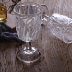 Vintage Lehtreljeefiga V&auml;rviline Karikas 340ml Roheline Roosa Sinine L&auml;bipaistev Veiniklaasid Karikad Jalas Klaasikupp 1tk Lauakaunistus 301-400ml