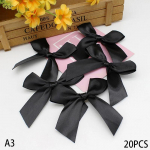 20 tk 85*85 mm roosat satiinpaelast valmistatud dekoratiivvibu, v&auml;ike paelake, kingilill, pulmavibu k&auml;sit&ouml;&ouml;ks, ise tegemiseks A6