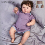 50cm T&auml;ielikult Vin&uuml;&uuml;lkehaga Reborn-nukk Joseph Awake 60cm Riidekehaga Simulatsioon Beebinukk implanteeritud juustega Elutruu Taass&uuml;ndinud Nukk Lastele S&uuml;nnip&auml;evakingiks 50cm full silicone girl