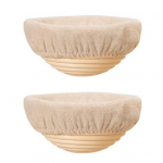 2 tk Fermentatsioonikorvide komplekt K&auml;sitsi kootud rotangist kergituskorvid Mini haputaignaleiva k&uuml;psetustarbed koduk&ouml;&ouml;ki