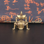 Messingist Hiina rikkuse jumal ratsutamishobune Guan Gongi kuju Kodukaunistused Aksessuaarid Vask Kontori lauakaunistus Buddha kaunistused B Standing