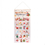 Hanging Storage Bag Christmas Advent Calendar Portable Party Props 24 Days Count Down to Xmas with