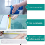 Air Conditioner Window Sealing Cloth with Zip and Mounting Tapes, Easy to Install for