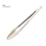 Silikoonist serveerimistangid roostevabast terasest k&ouml;&ouml;gitangid libisemiskindla k&auml;epidemega grilltangid kuuma toidu valmistamiseks 12Inch beež