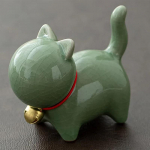 Loov Keraamika Armas Kassipoja Ornament Loomade Mikro Maastik Teelemmik Sisustus Lauale Teeserviisi Tarvikud Tee M&auml;ng roheline