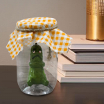 Pickle in A Jar Statue Resin Figurine Artwork Birthday Gift Sculpture Ornament for Hallway Bookshelf Sad