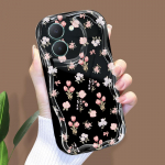 Armas koomiksimustriga kreemjas tekstuuriga korpus, lainelise servaga pehme silikoonkaanega telefoni&uuml;mbris Vivo jaoks Vivo Y21E puhas