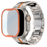 Apple Watch 10 Ultra2 alumiiniumsulamist soomusraam integreeritud karastatud kilega Apple Armor Frame Film 49MM oranž