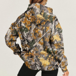 Naiste moodne vabaaja l&otilde;bus tr&uuml;kitud pikkade varrukatega kapuutsiga kampsun L kohv