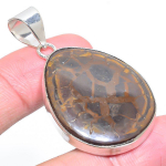 Mud Crack Jasper Handmade 925 Sterling Silver Gift Pendant 2.09 q4h93