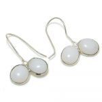 White Chalcedony Handmade 925 Sterling Silver Jewelry Earring 1.18 m7j11