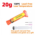 Sn42Bi58 SMD keevituspasta 138 ℃ madala temperatuuriga pliivaba s&uuml;stal, puhas jootepasta telefoni komponentide parandamiseks