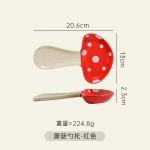 Keraamiline lusikahoidik K&ouml;&ouml;k Loov lusikas Seene hoiustusalus Multifunktsionaalne Kodu T&ouml;&ouml;pind S&ouml;&ouml;gipulgad Lusikas Hoiustusalus punane