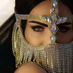 India tutiloormask n&auml;ole Naised Rhinestone n&auml;omaskid Masquerade tantsupeol banketi kaunistamine n&auml;o aksessuaarid Ehted