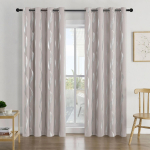 2-pakiline pimendav kardin, aasadega, termoisoleeritud, ruumi pimendav, lainelise fooliumtr&uuml;kiga, magamistoa jaoks 52 63 inch&Grommet Top