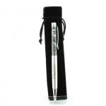Pierres et Min&eacute;raux. Stylo min&eacute;raux Jaspe z&egrave;bre du Br&eacute;sil. Couleur gris.