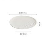 Lumivalge Poolkivine Tekstuuriga Keraamiline &Otilde;htus&ouml;&ouml;gitaldrik Praetaldrik Magustoidutaldrik Pastataldrikud Molekulaark&ouml;&ouml;gi Eritoit Lauan&otilde;ud