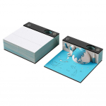 Unikaalne 3D paberist nikerdamiseks m&otilde;eldud lauakalender 2024, memoleht, esteetiline m&auml;rkmehoidja &uuml;llatuskingitus unistuste tagaajajatele