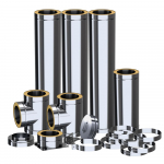 ADAM DW Double-wall system chimney fi 200 - on a foundation