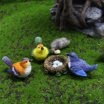 4 tk mikromaastikud mini linnufiguurid linnufiguuride pesa loomamudel haldjas aiakaunistused kodukaunistused bonsai kaunistused 4pcs