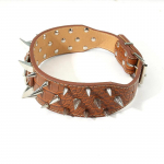 Reguleeritav lai koera kaelarihm neet PU nahast keskmise suurusega koerte kaelarihmad vastupidav kaelakaitse reguleeritav lemmiklooma kaelakee 37-45cm