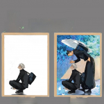 Gojo Satoru Jujutsu Kaisen Helendav Anime Sket&scaron; Dekoratiivne &Ouml;&ouml;valgusti ABS black 21*16.5 [plug-in type]