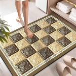 Superimav Vannitoap&otilde;randamatt Libisemisvastane Vannitoavaip WC-vaip Uksejalatsimatt Vannitoa Libisemisvastane Kummist Du&scaron;ivaip 80&times;120cm