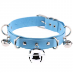 Seksikas punk-gooti PU-nahast kaelakee metallist l&uuml;li kett Kellakee naiste must kaelarihm Cosplay ehted Harajuku aksessuaarid sinine