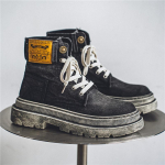 Retro Sinised Denim Saapad Meeste L&auml;&auml;ne Kauboi Saapad Mees Disainer Originaalsed Mustad Mustad Saapad Meeste L&otilde;uendist Ankle Boots Botas Hombre 2025 39