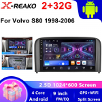 Volvo s80 1998-2006 jaoks Android 2 DIN Auto Auto Carplay 4G+WIFI GPS Autoraadio Navigatsioon Multimeedia Videopleier Stereo BT 4 core 2GB+32GB carplay