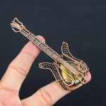 Labradorite Handmade Copper Wire Wrap Guitar Pendant 4.53 f4l39