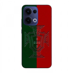 Coque de t&eacute;l&eacute;phone - Maniacase - Oppo Reno 13 5G - Logo Portugal vert et rouge - Silicone - Souple