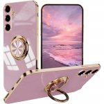 Kaitse&uuml;mbris Samsung Galaxy A56 5G jaoks - BOOLING - Pehme silikoonkaitse p&ouml;&ouml;rleva r&otilde;ngaga Lilla lilla